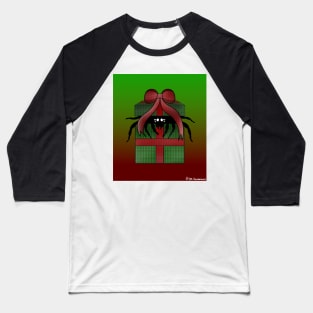 Christmas Present Spider (Plain/Background) Baseball T-Shirt